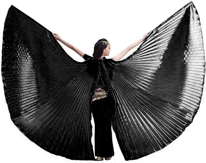 Wuchieal Women's Egyptian Egypt Belly Dance Costume Bifurcate Isis Wings