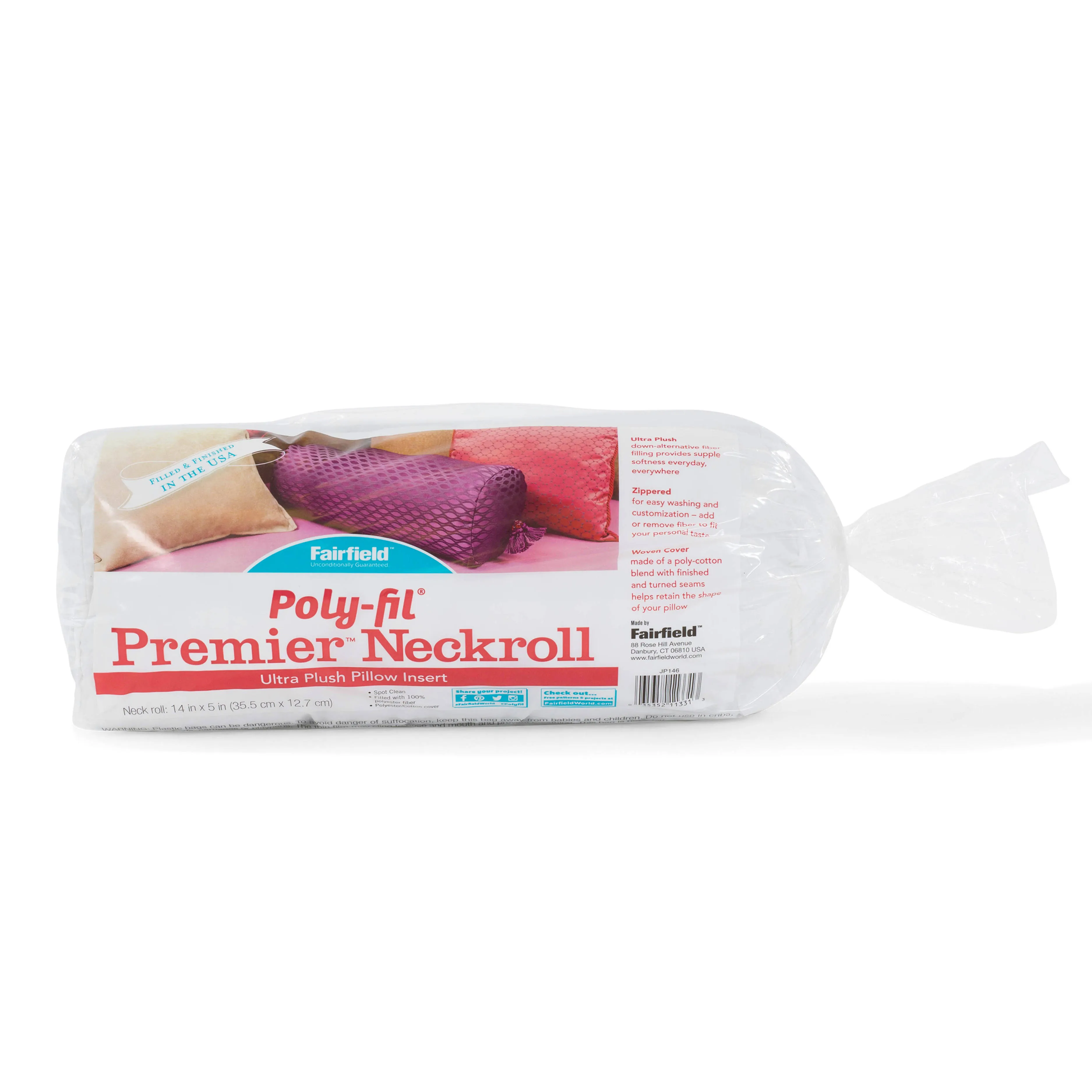 Poly-Fil® Premier™ Neckroll Pillow Insert, 5" x 14"