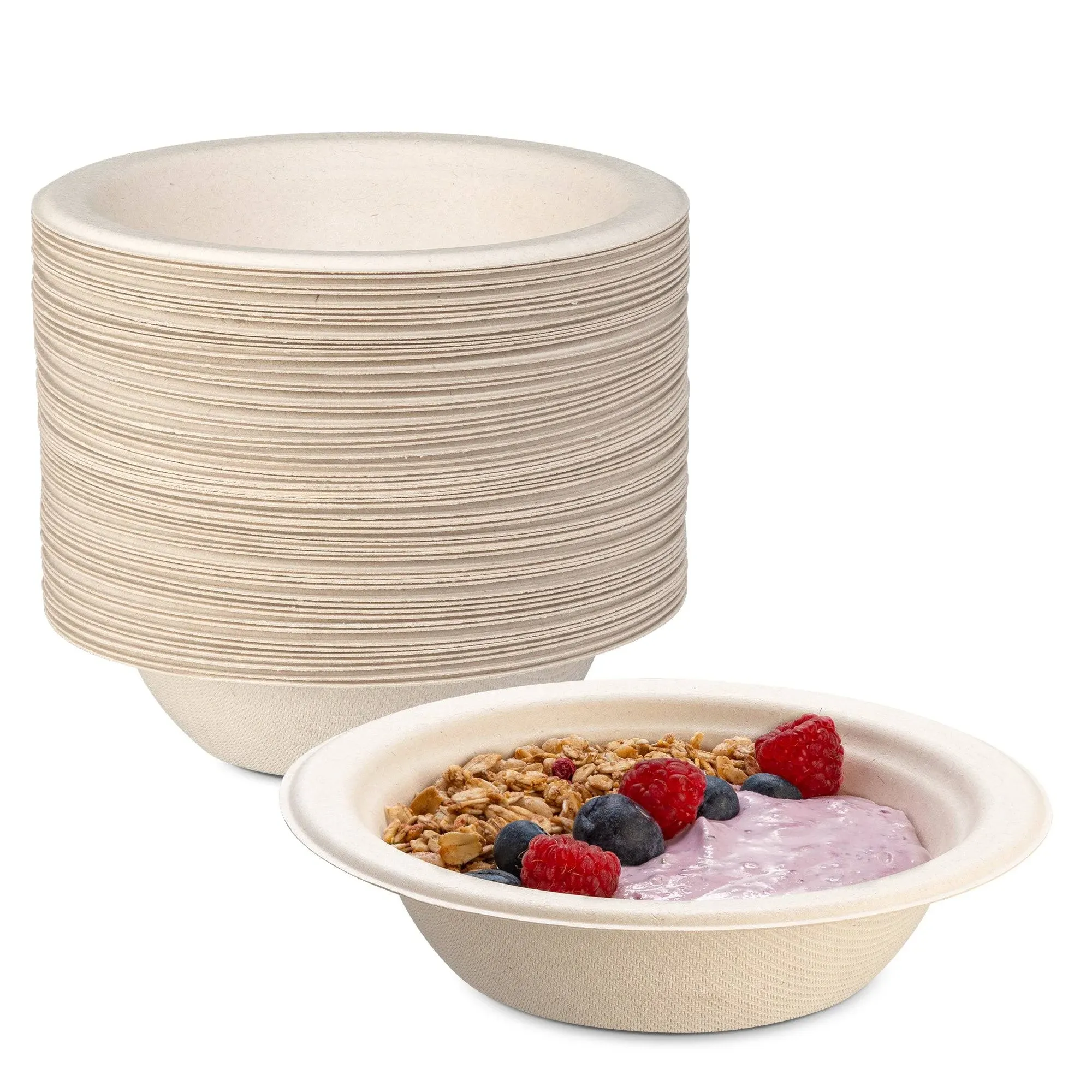 Comfy Package 12 oz Paper Bowls Disposable Bowls for Hot Soup, 125-Pack
