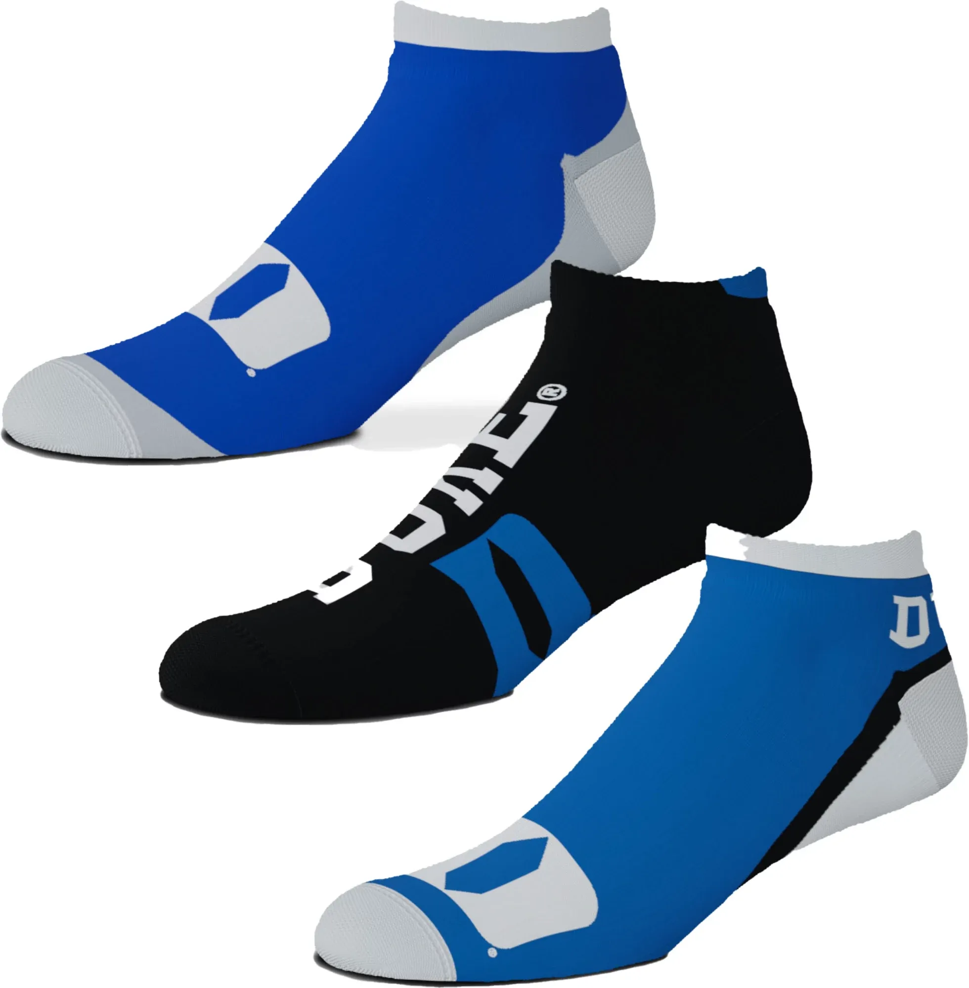 For Bare Feet Duke Blue Devils 3 Pack Socks, Men's