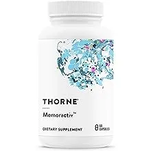 THORNE Memoractiv - Nootropic Brain Supplement for Focus, Creativity, and Concentration - Ashwagandha, Ginkgo, Lutemax, Bacopa, Pterostilbene - Gluten-Free, Dairy-Free - 60 Capsules - 30 Servings