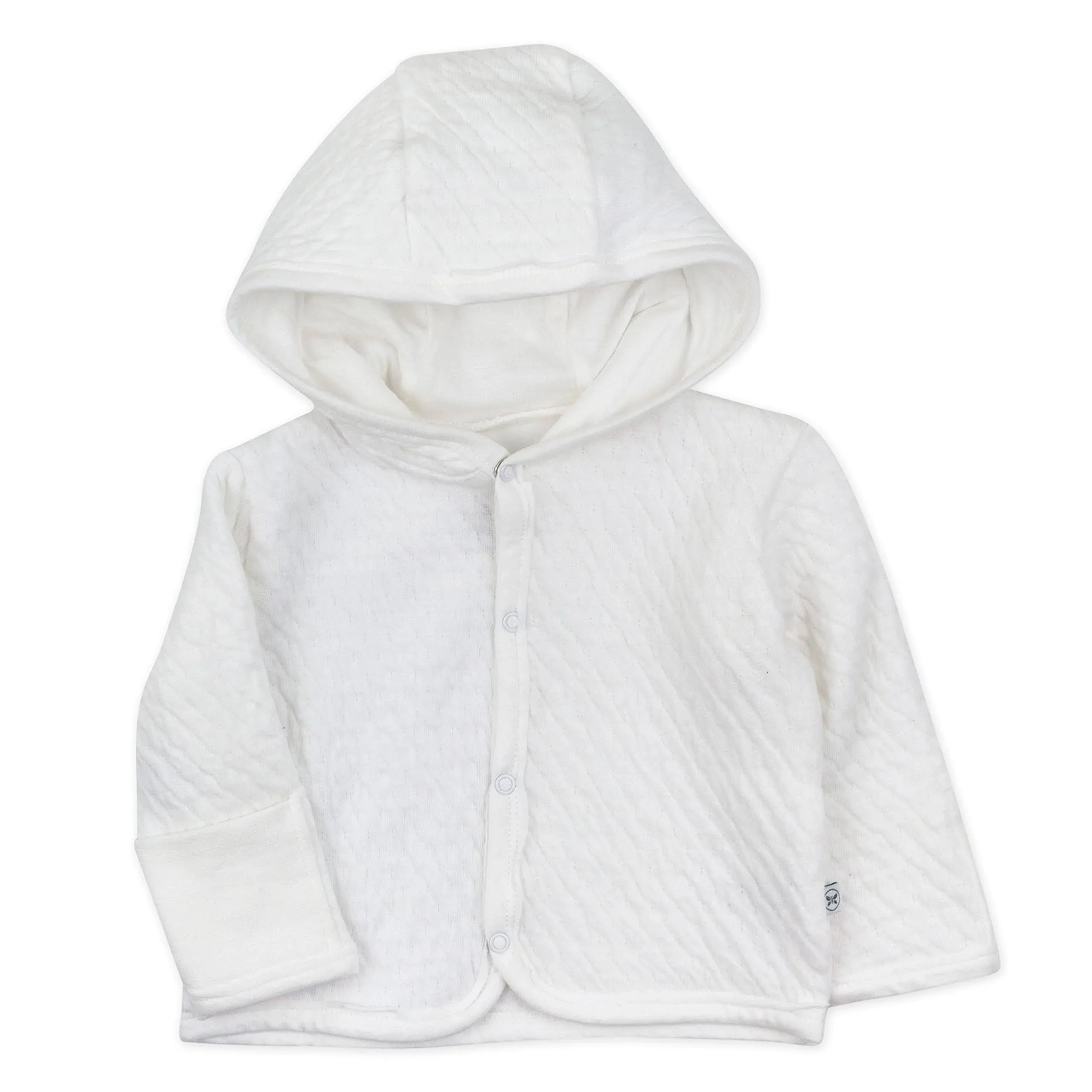 HonestBaby Baby Boys Organic Cotton Matelasse Snap-Front Hooded Jacket Cardigan ...