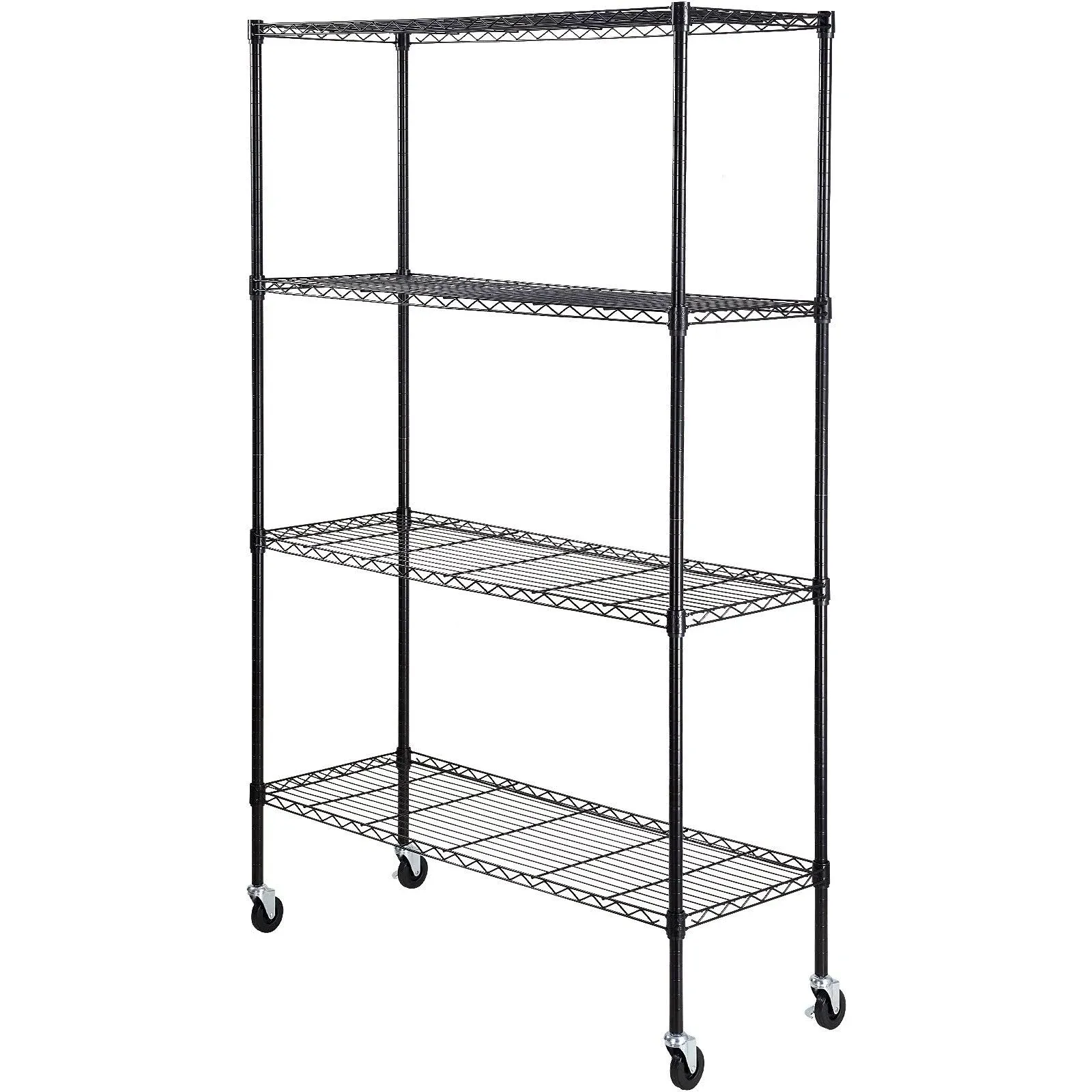 VEVOR Storage Shelving Unit with Wheels, 4-Tier Adjustable, 700 lbs Capacity