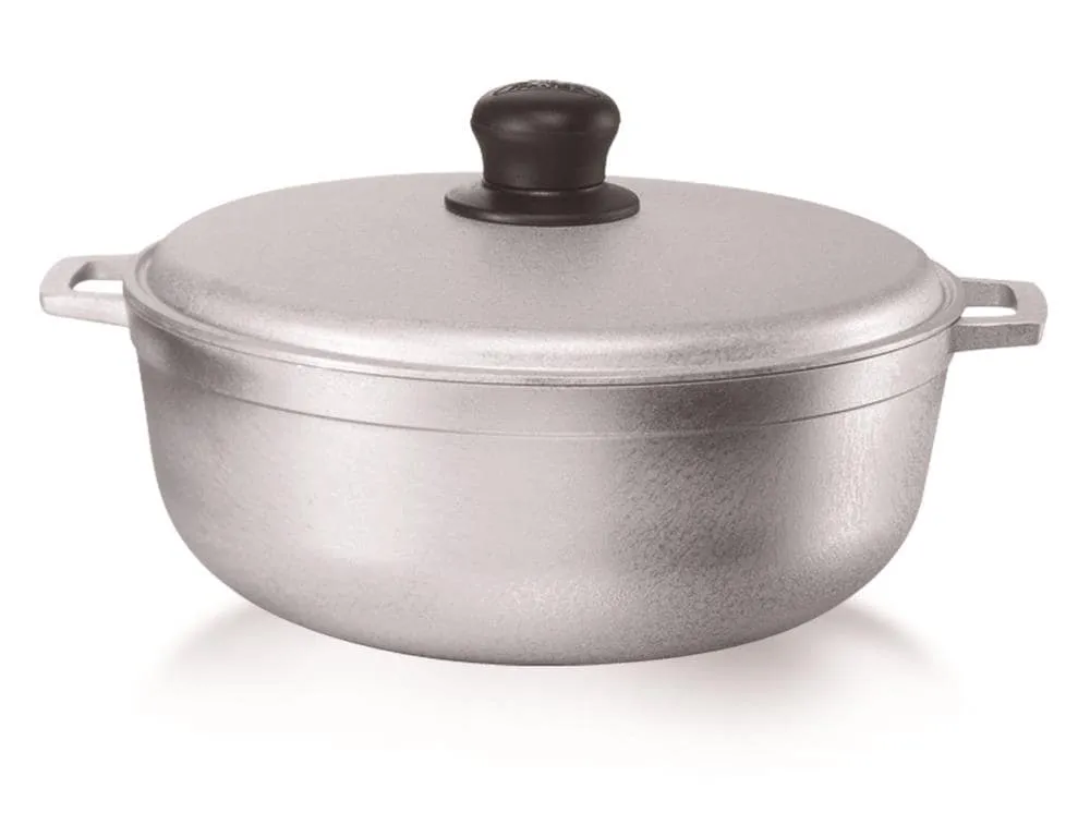 Imusa USA Traditional Colombian Caldero, 4.8 Quart, Silver