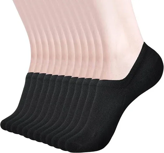 DIBAOLONG Womens No Show Socks Non Slip Flat Boat Line Low Cut Socks (6-12 Packs