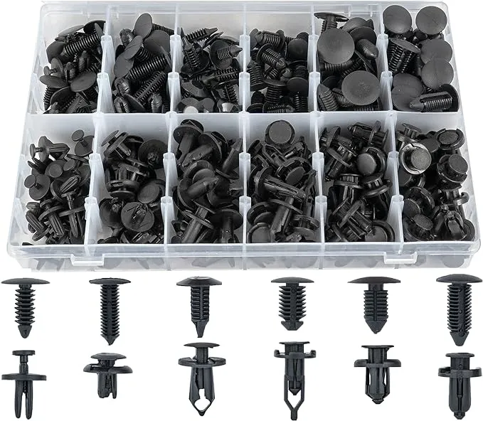 240 Pcs Bumper Clips Car Clips Plastic Rivets Fasteners Push Retainer Kit Most P