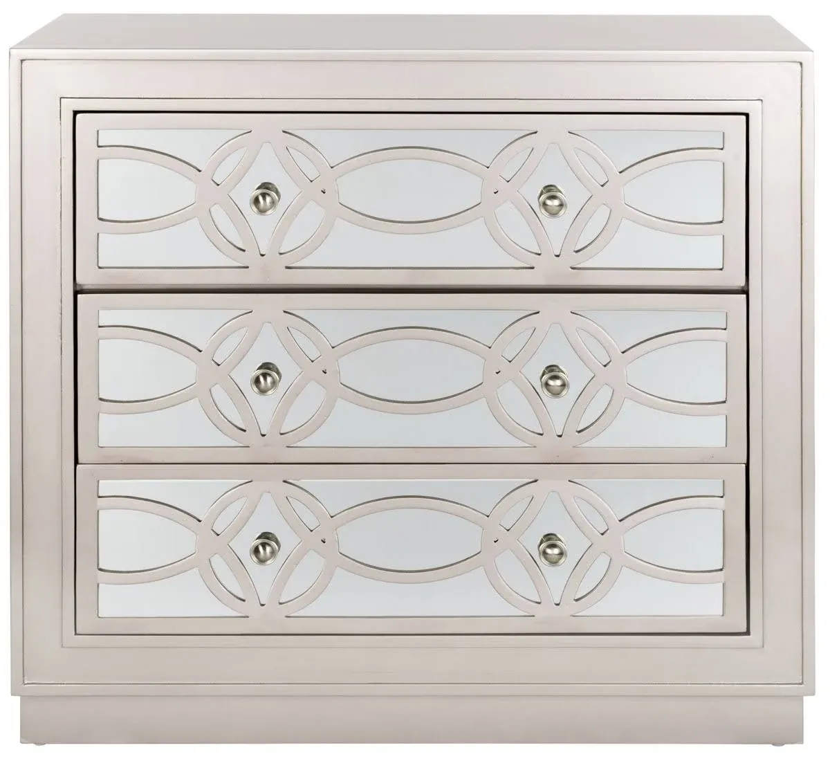 Safavieh Catalina 3 Drawer Chest - Champagne/Mirror