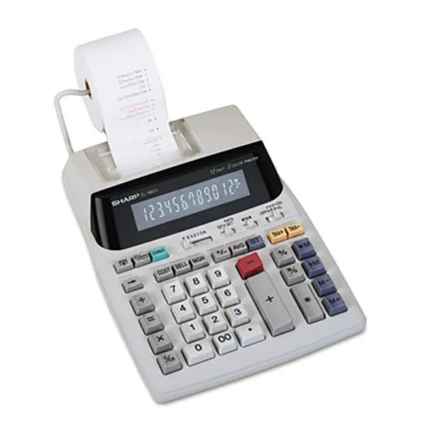 Sharp EL-1801V Ink Printing Calculator, Fluorescent Display, AC, Off-White