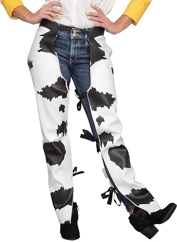 Costume Agent Jessie Cowboy Cowgirl Chaps Halloween & Cosplay Costume Accessory for Adults - White