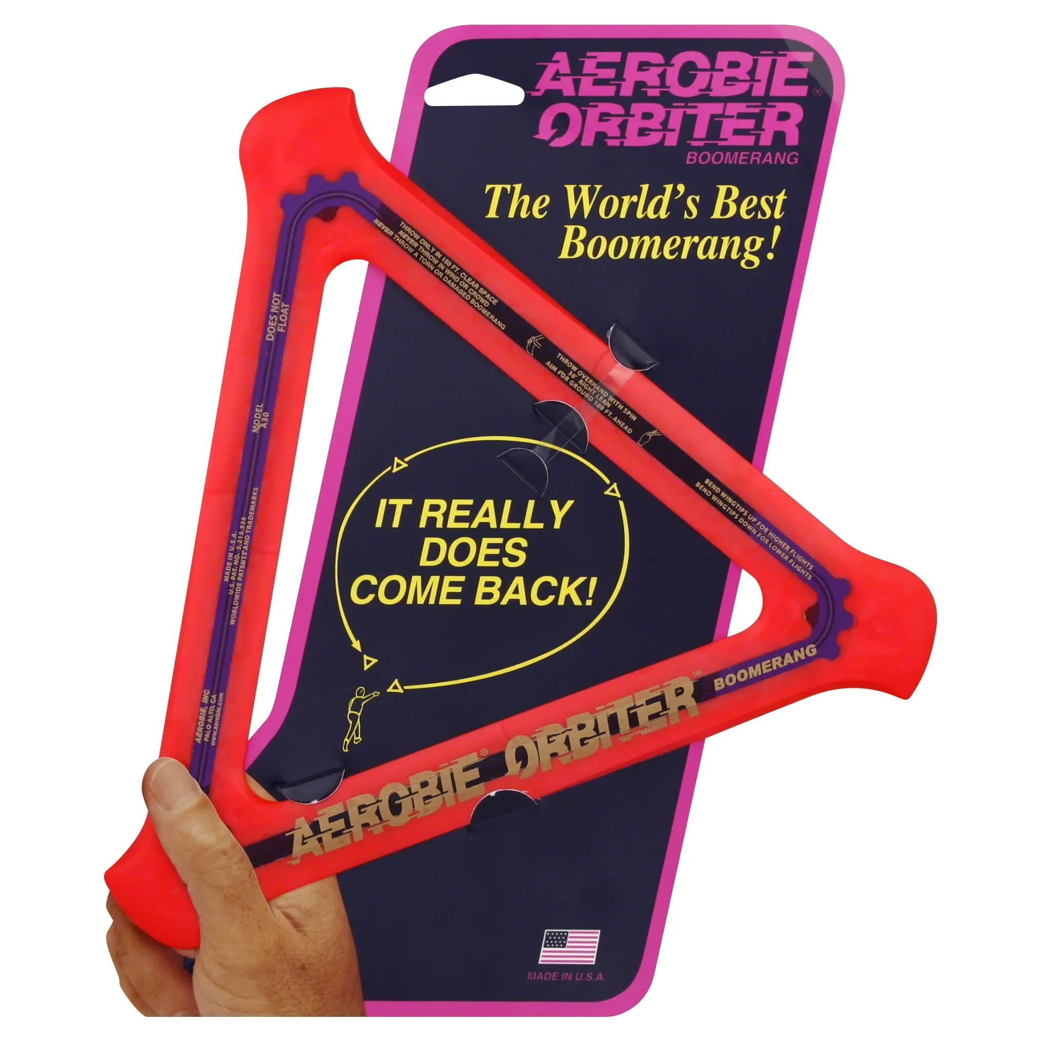 Aerobie Orbiter Triangle Boomerang Flying Disc - Brand New