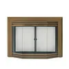 Gavin Small Heritage Brass Glass Fireplace Doors