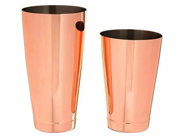 Barfly Shaker Cocktail Tin, Set (18 oz and 28 oz), Copper