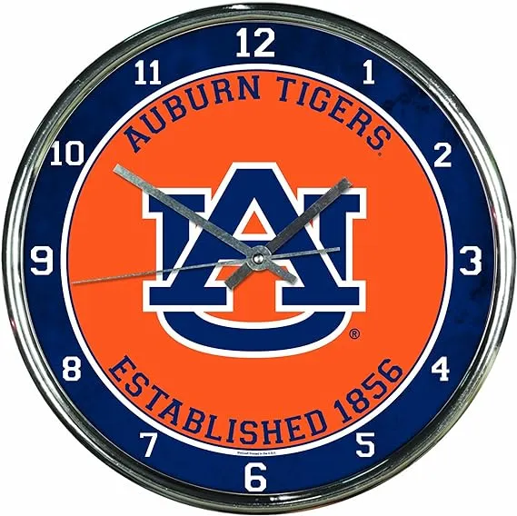 WinCraft Georgia Tech 12 in Chrome Clock - NCAA Novelty at Academy Sports