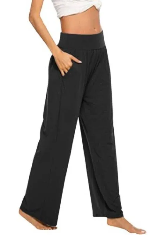 Womens Yoga Sweatpants Comfy Loose Casual Wide Leg Lounge Joggers Pants With