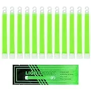 MediTac Green Glow Sticks - Premium Bright 6” Snap & Light Sticks - 12 Hour (12 Pack)