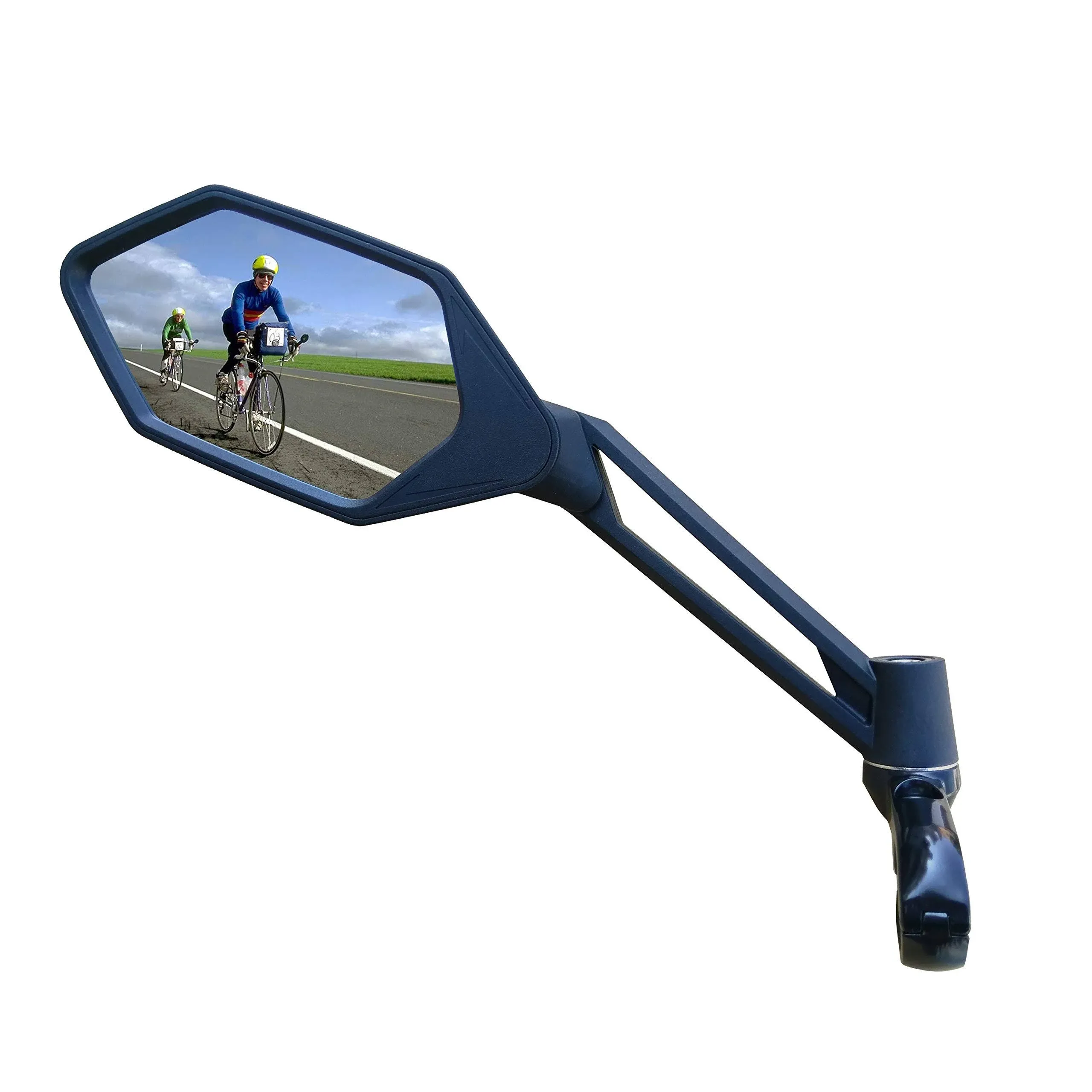 MEACHOW Scratch Resistant Glass Lens,Handlebar Bike Mirror, Adjustable Safe Rearview Mir