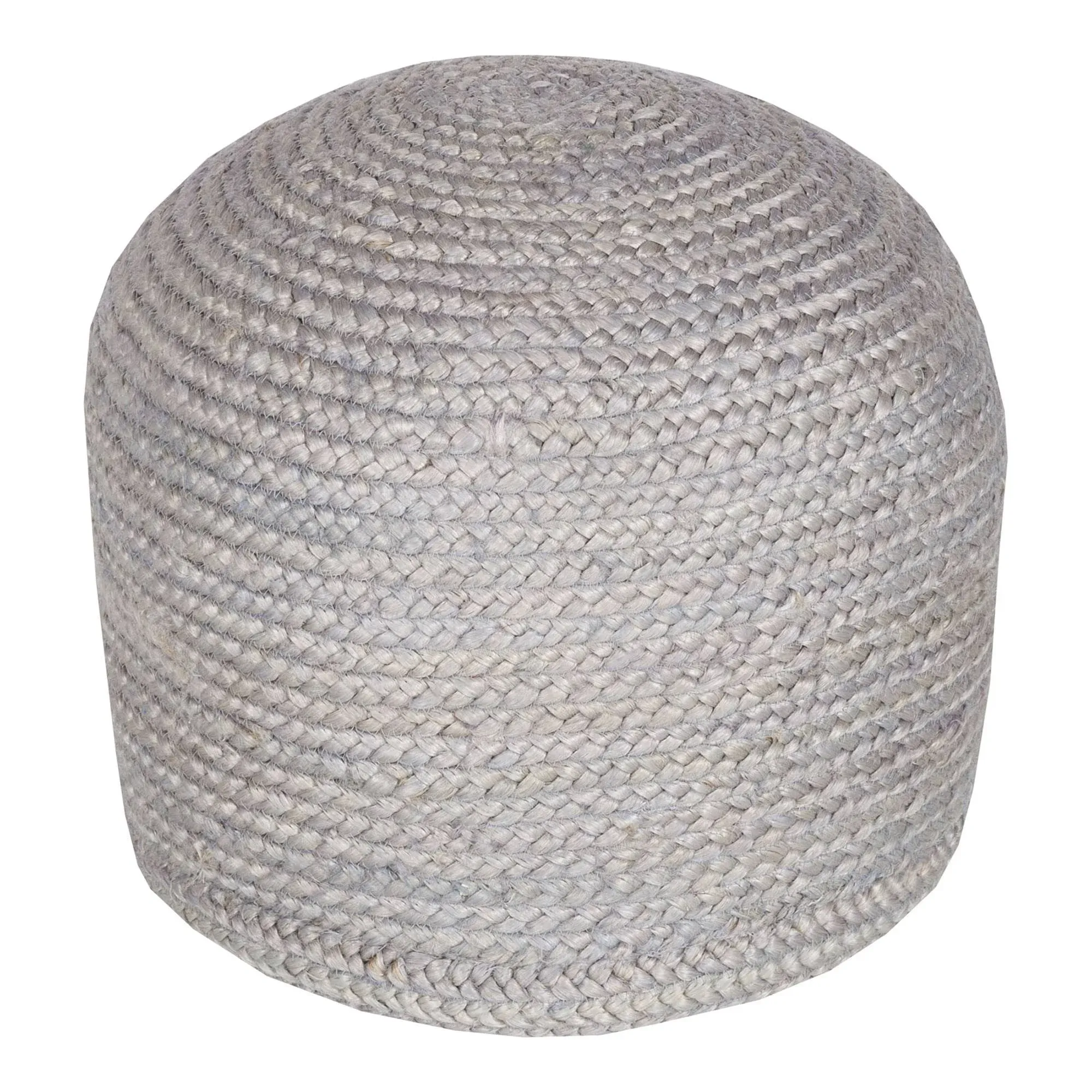 Tropics Solid Gray Cylinder Pouf