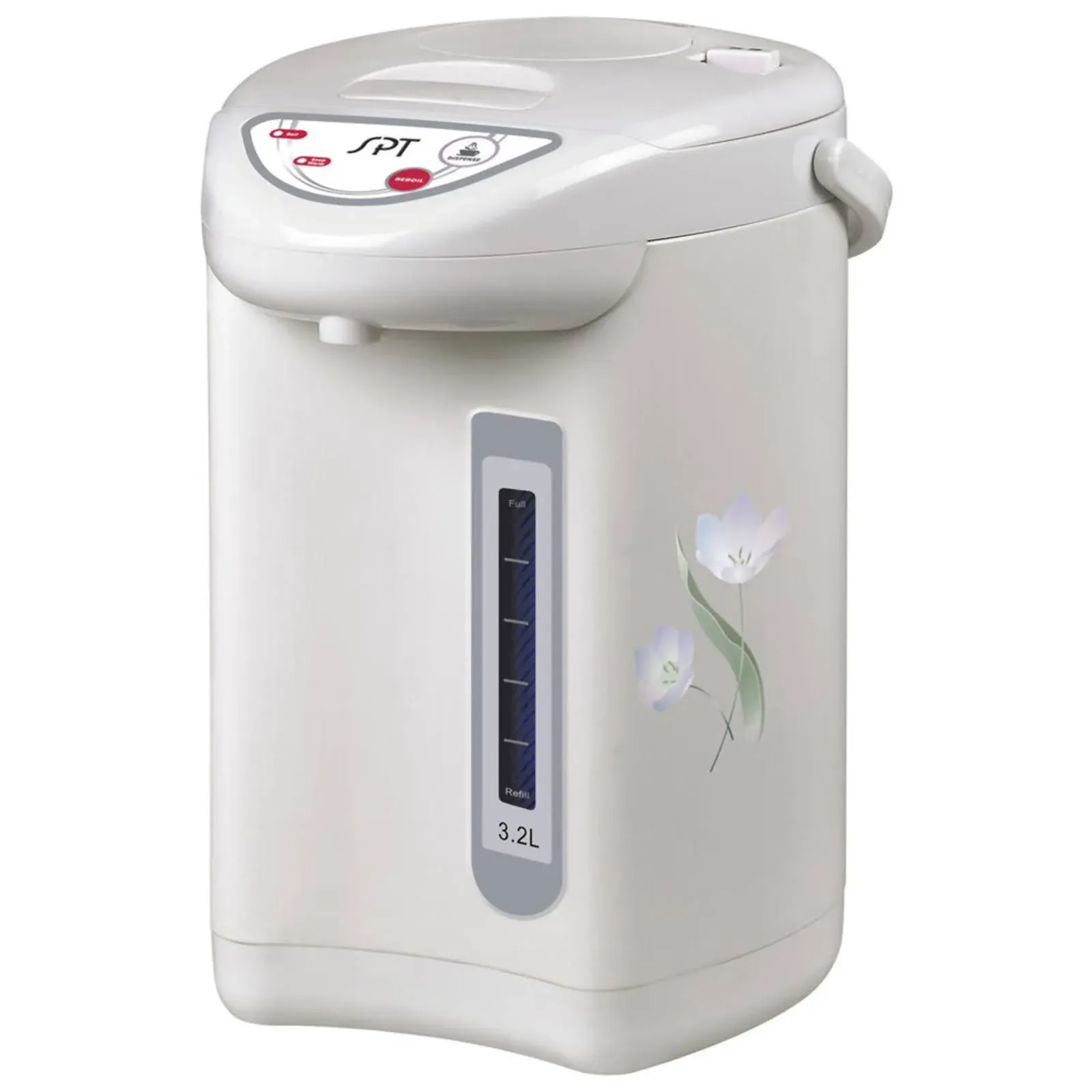 Sunpentown 3.2L Hot Water Dispensing Pot with Dual-Pump System, White