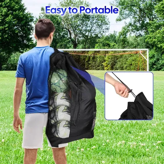 Extra Large Ball Mesh Bag Soccer Ball Bag Equipment Bag For Sports 27x39 Inches