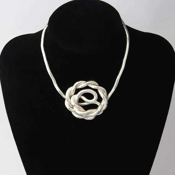 Silver Snake Bendable Necklace