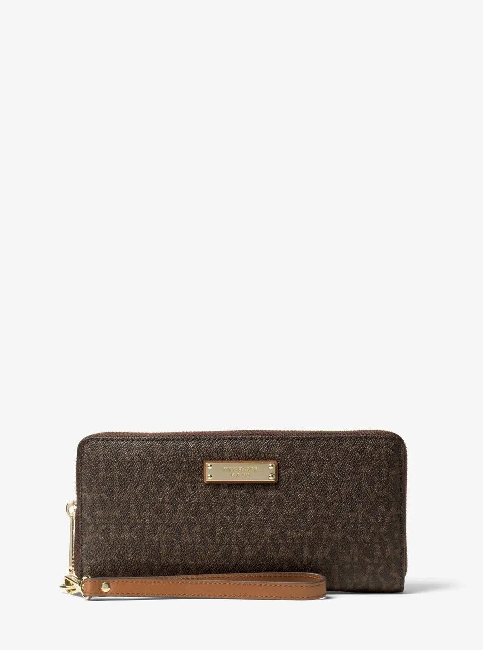 Michael Kors Jet Set Travel Monogram Zip Around Travel Wallet