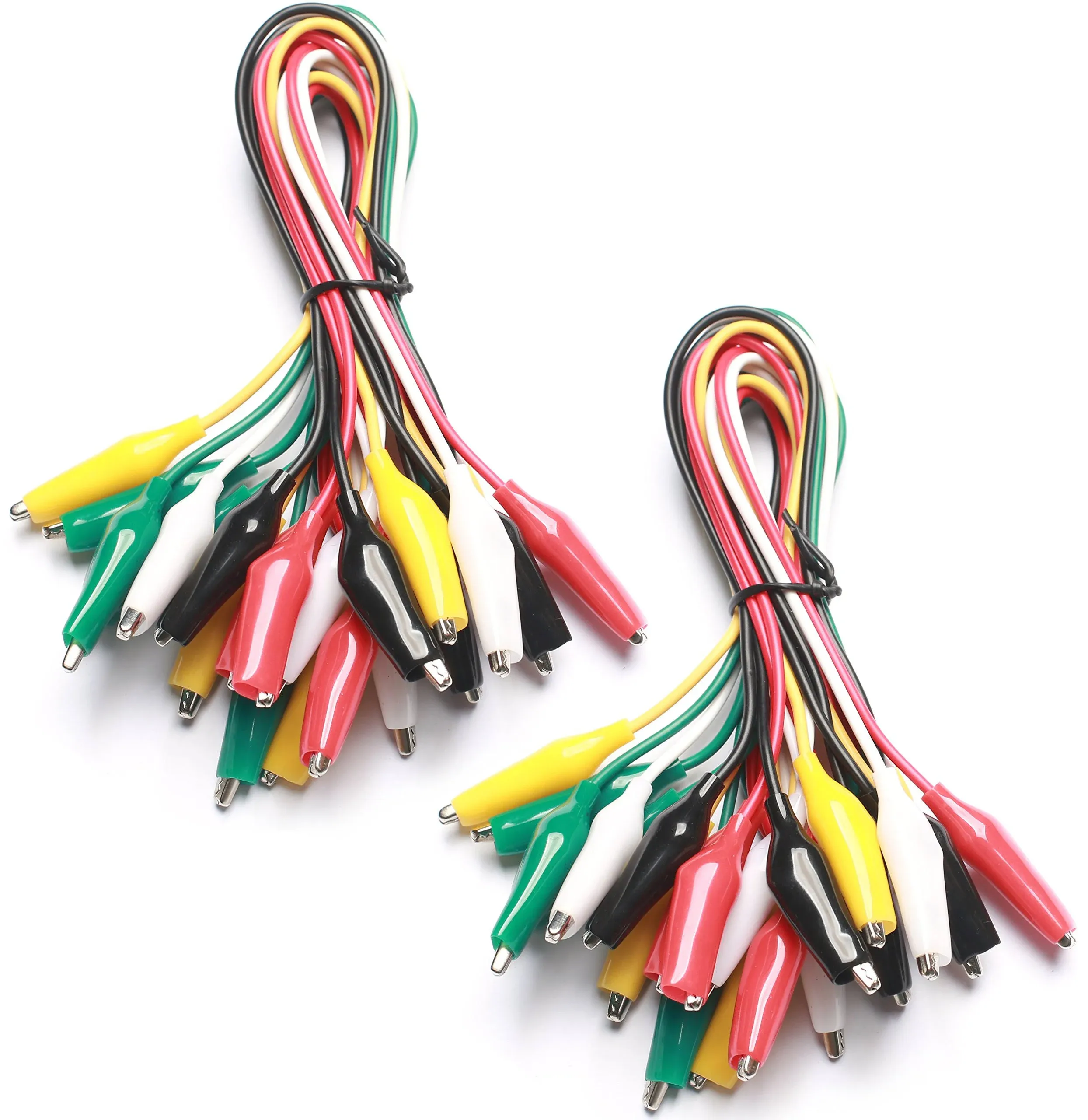 WGGE WG-026 10 Pieces and 5 Colors Test Lead Set &amp; Alligator Clips20.5 inches