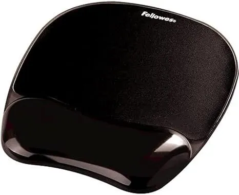 Fellowes 9112101 Crystals Gel Mouse Pad and Wrist Support - Black