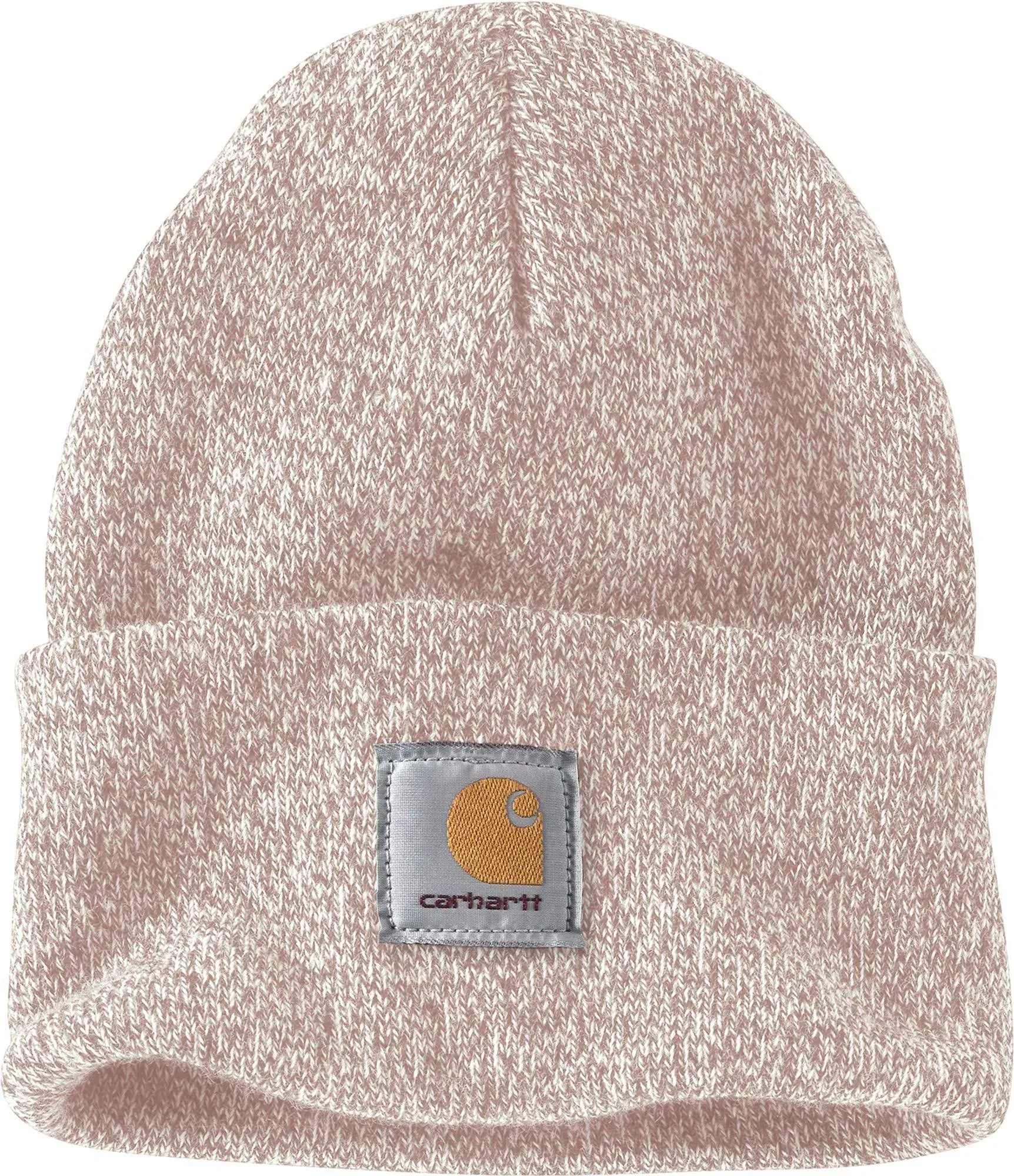 Carhartt Men&#039;s Knit Cuffed Beanie, Ash Rose/Marshmall<wbr/>ow Marl, One Size New w/Tag