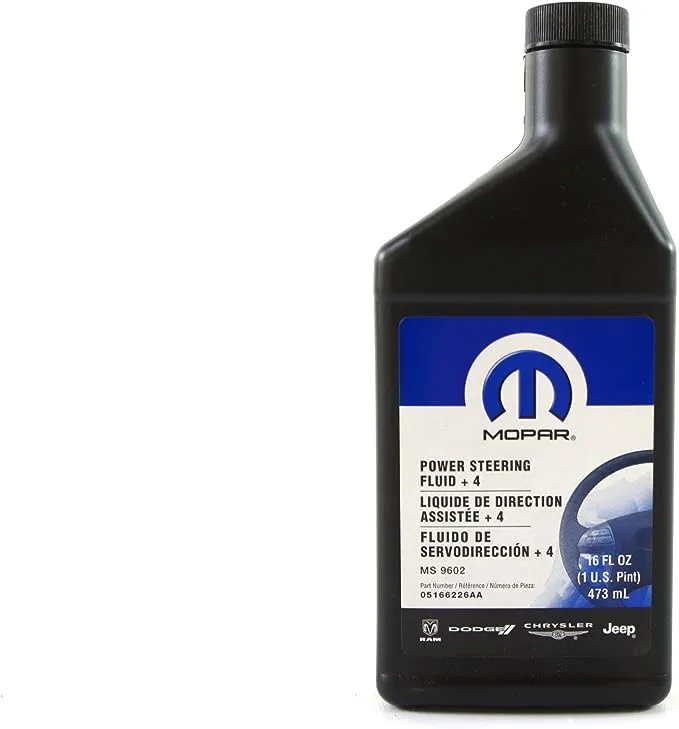 Genuine Mopar Fluid 5166226AA +4 Power Steering Fluid - 1 Pint - 68218064AA, Oil