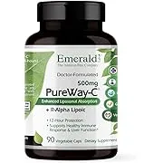 EMERALD LABS PureWay-C - Liver & Immune Support Supplement with R-Alpha Lipoic Acid* - Fast-Absorbing Vitamin C - 90 Vegetable Capsules (45-Day Supply)