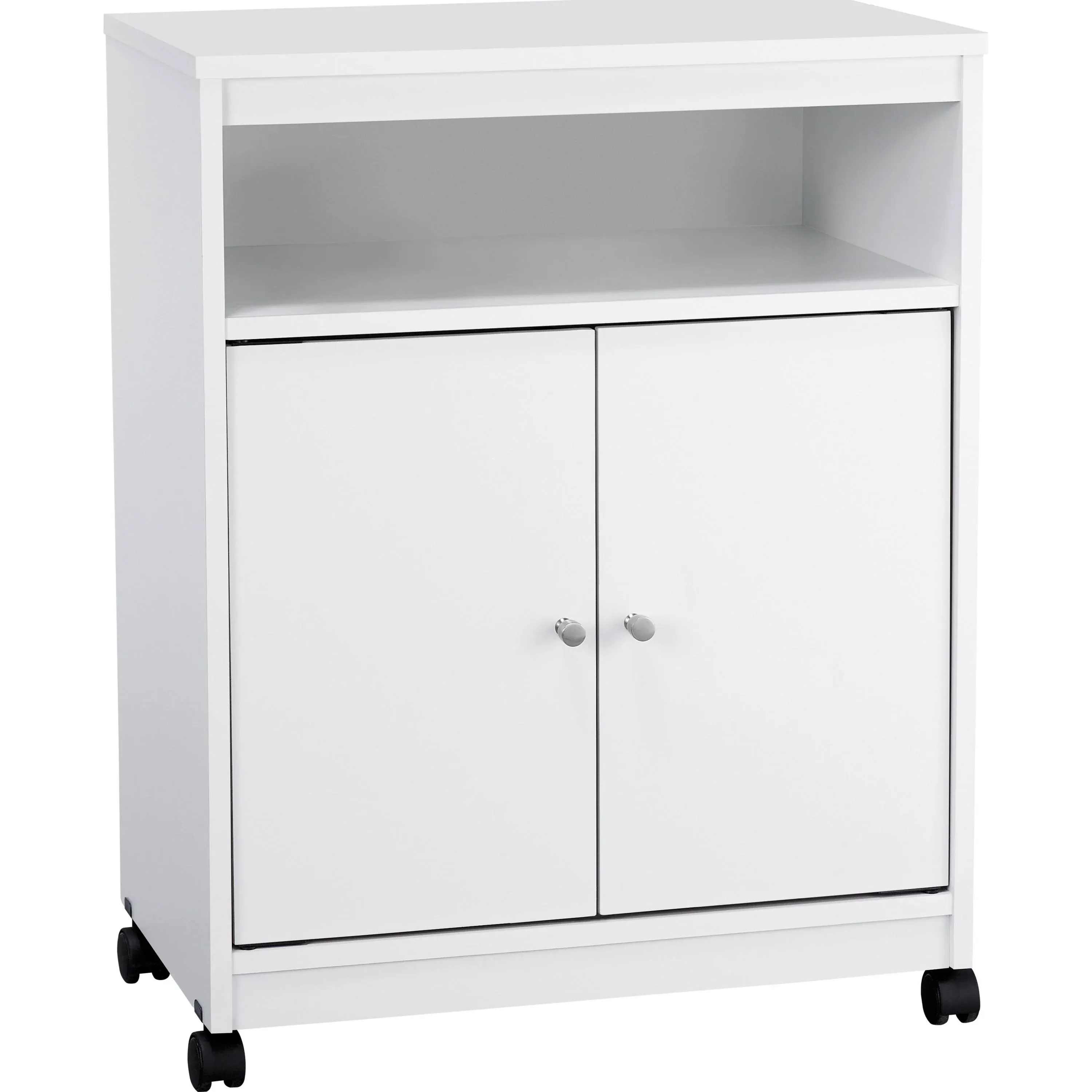 Ameriwood Landry Kitchen Microwave Cart, White