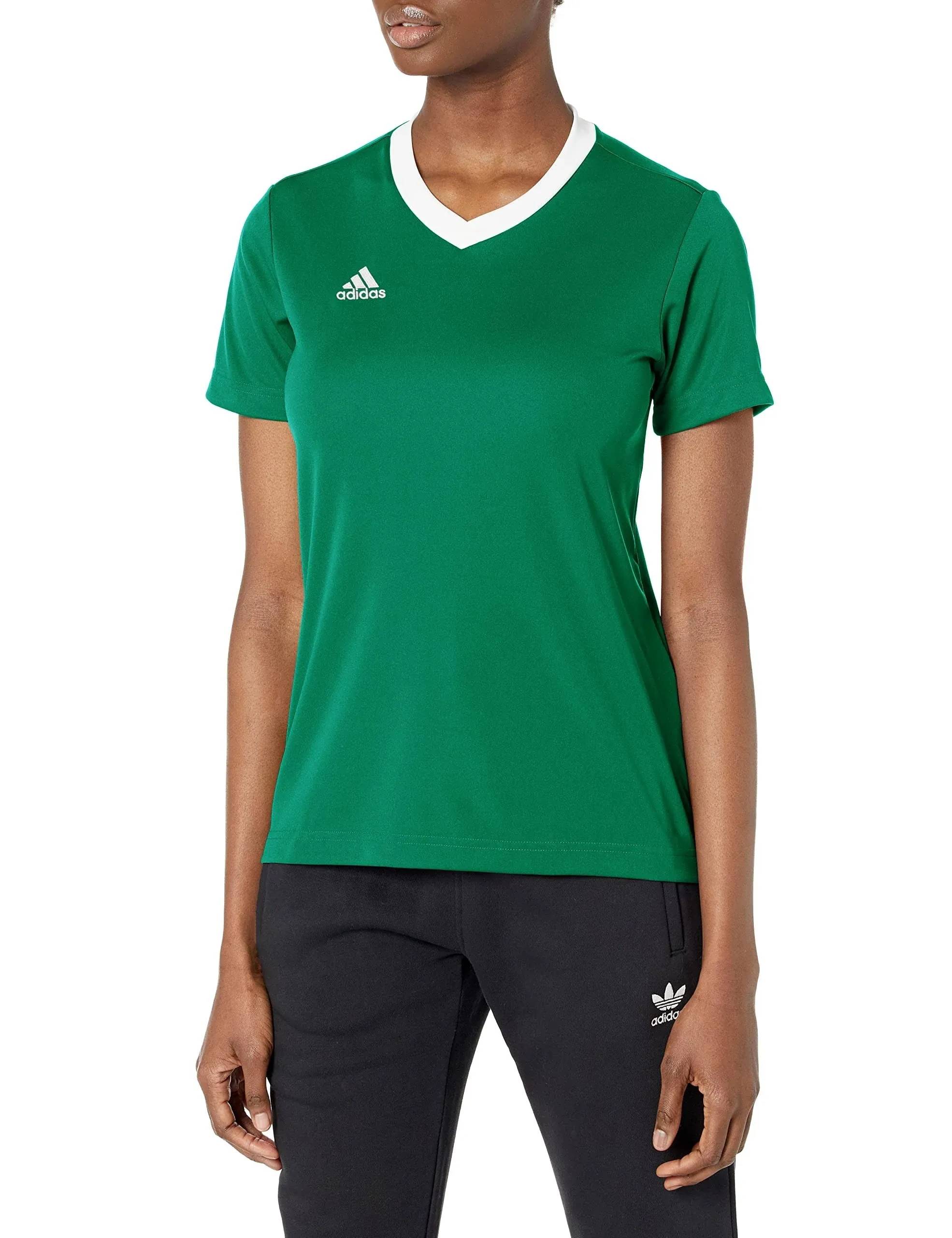 Adidas Women's Entrada 22 Soccer Jersey, Team Green/White / M