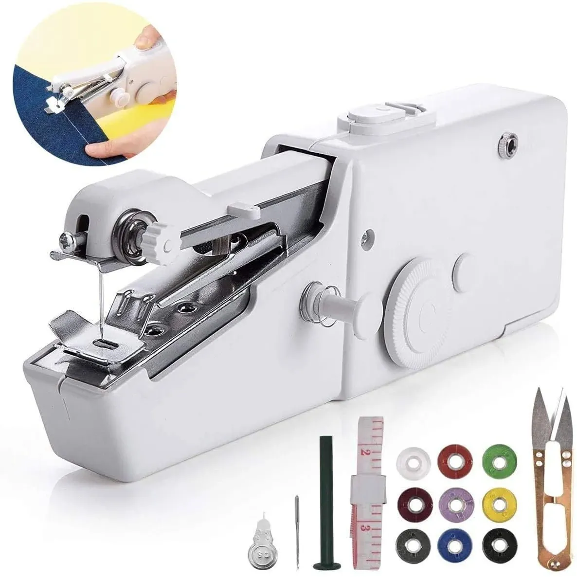 Handheld Sewing Machine, Portable Mini Sewing Machine for Beginners, Cordless ...