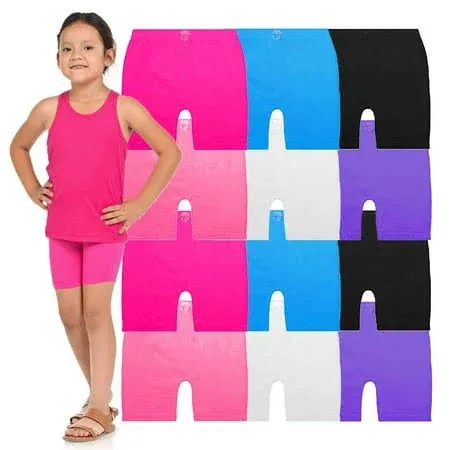 Basico Girls Dance, Bike Shorts 6, 12 Value Packs - for Sports, Play or Under ...