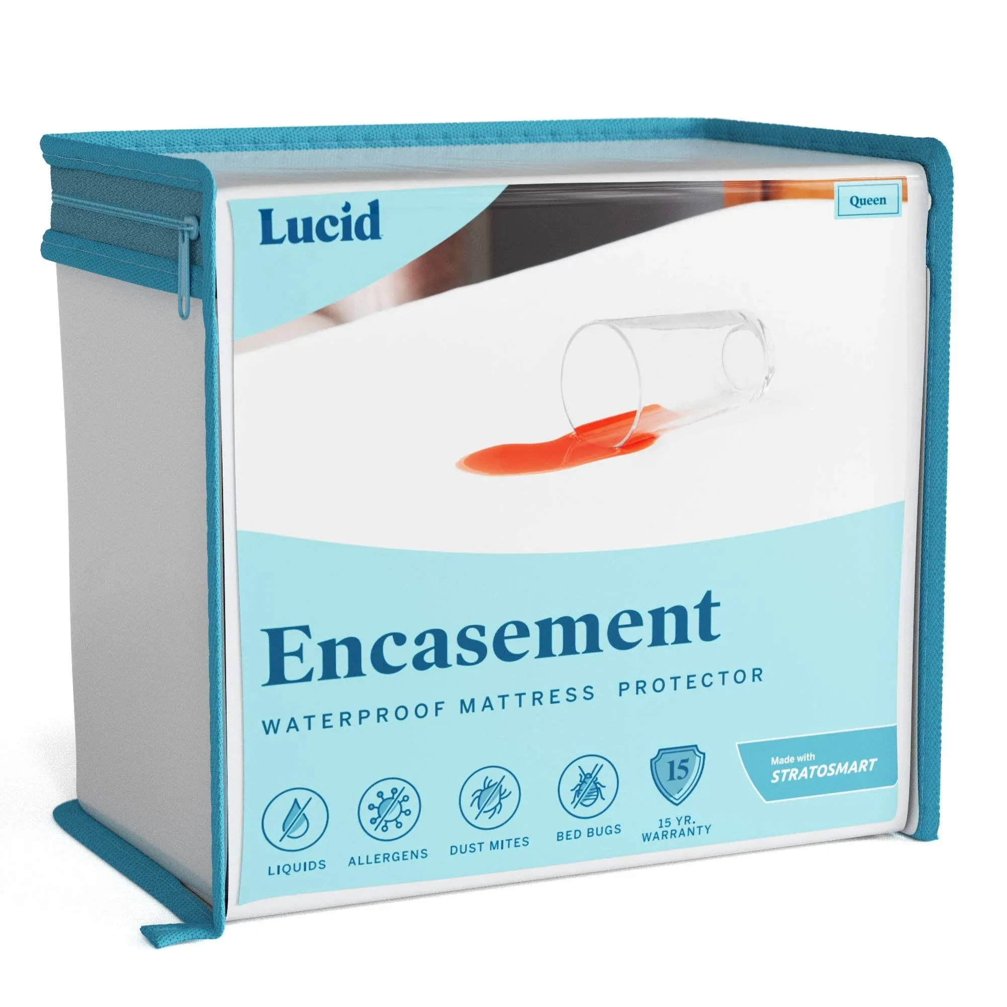 Lucid Encasement Mattress Protector, Full