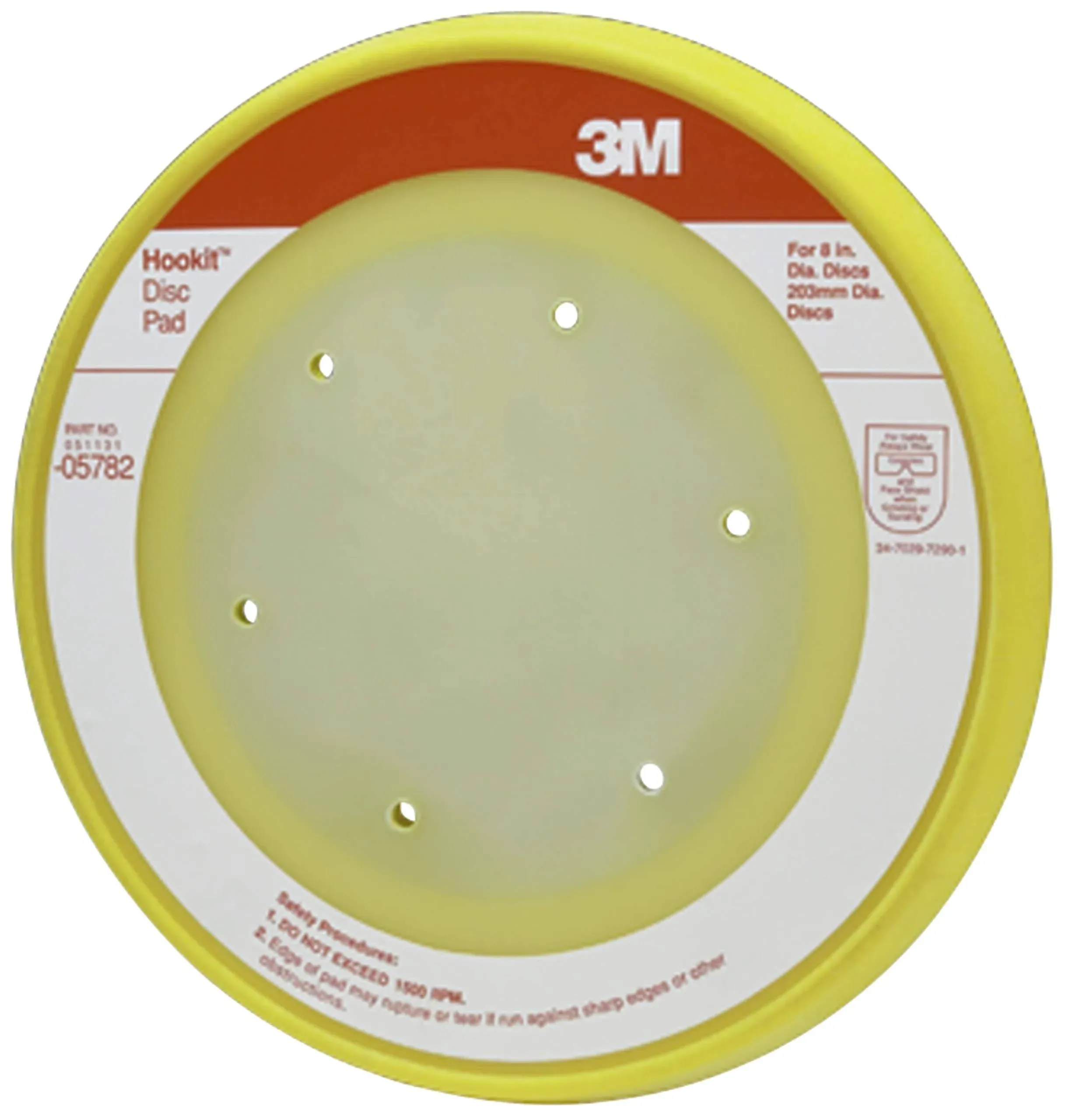 3M 05782 Hookit Disc Pad, 8 in