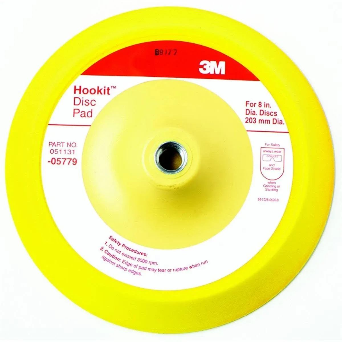 8" Hookit Medium Density Disc Pad - 5/8-11 Int. Thread