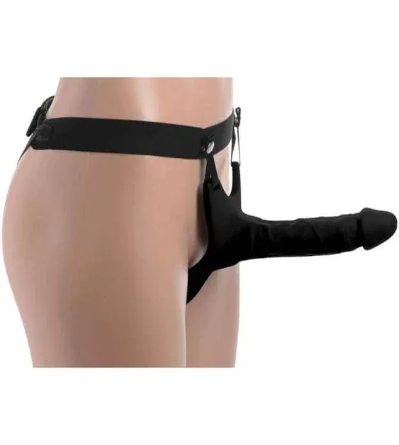 Size Matters Hollow Silicone Dildo Strap-on - Flesh