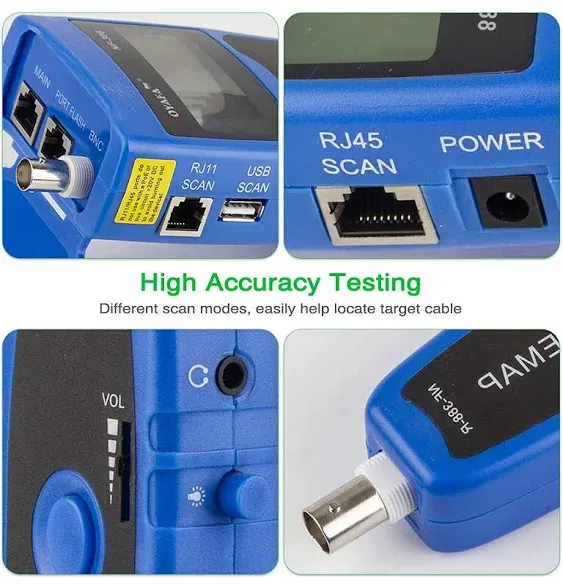 Cable Tracer, Network Cable Tester Wire Tracker With 8 Far-end Jacks