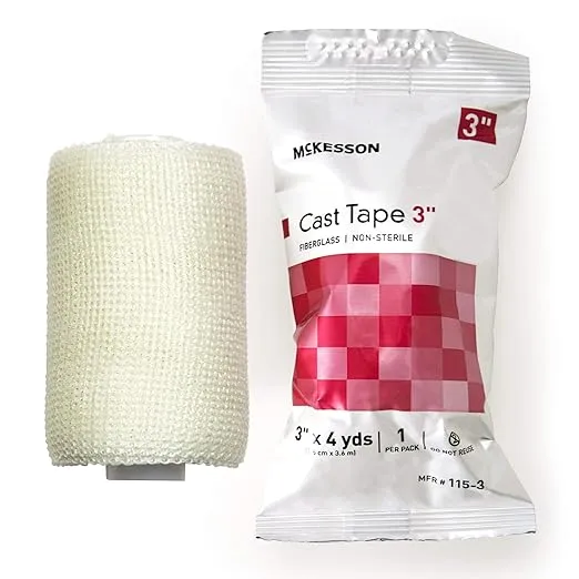 McKesson Cast Tape, Fiberglass, White, 3 in x 4 yds, 1 Count, 10 Packs, 10 Total