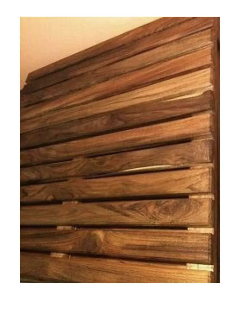 The House of Teak Shower Mat, 19.75 inches x 19.75 inches, Golden Teak Light and Dark