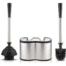  Toilet Brush And Plunger Set - Stainless Steel Plunger And Toilet Brush Co