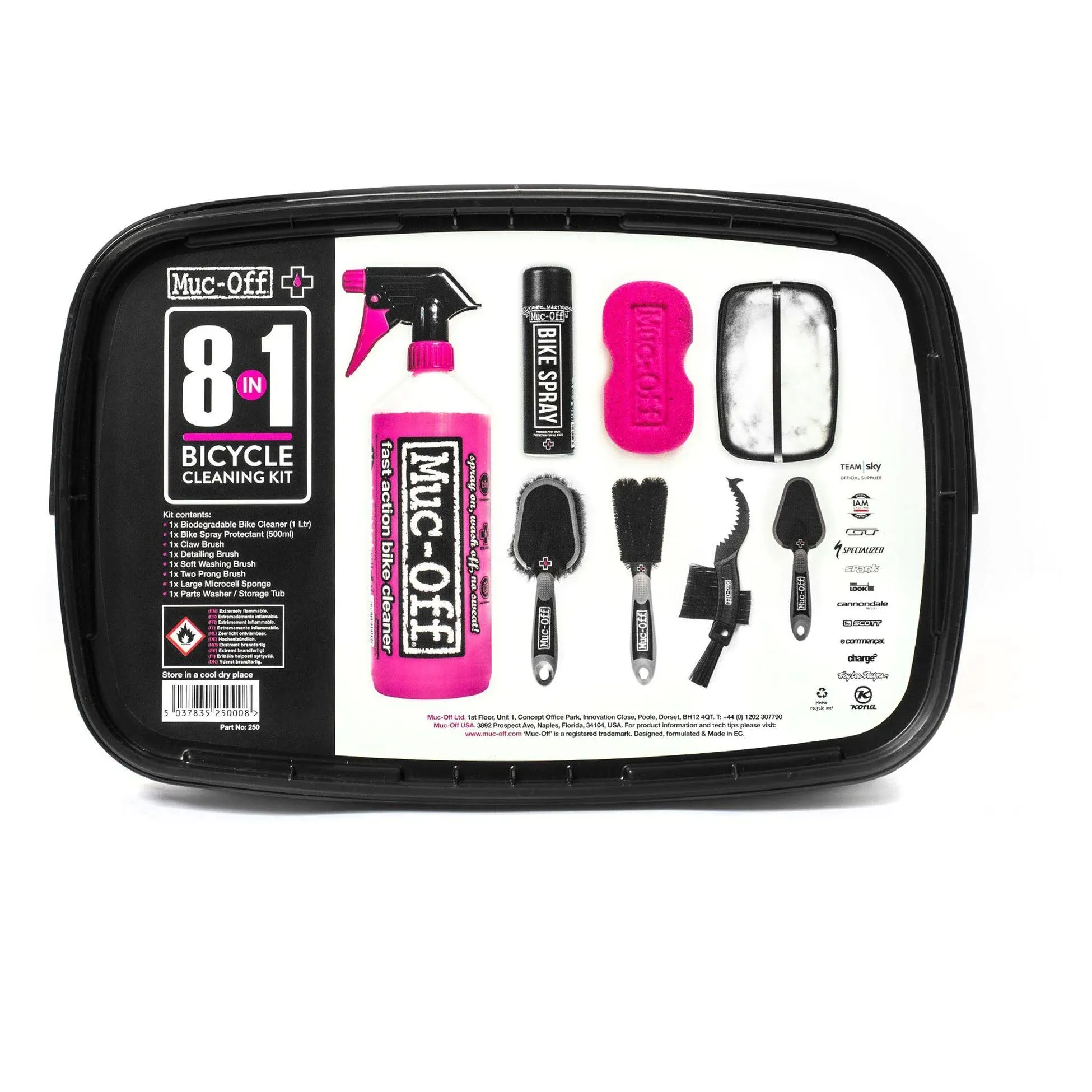 Muc Off - 250US 8 in 1 Bicycle Cleaning Kit , Black