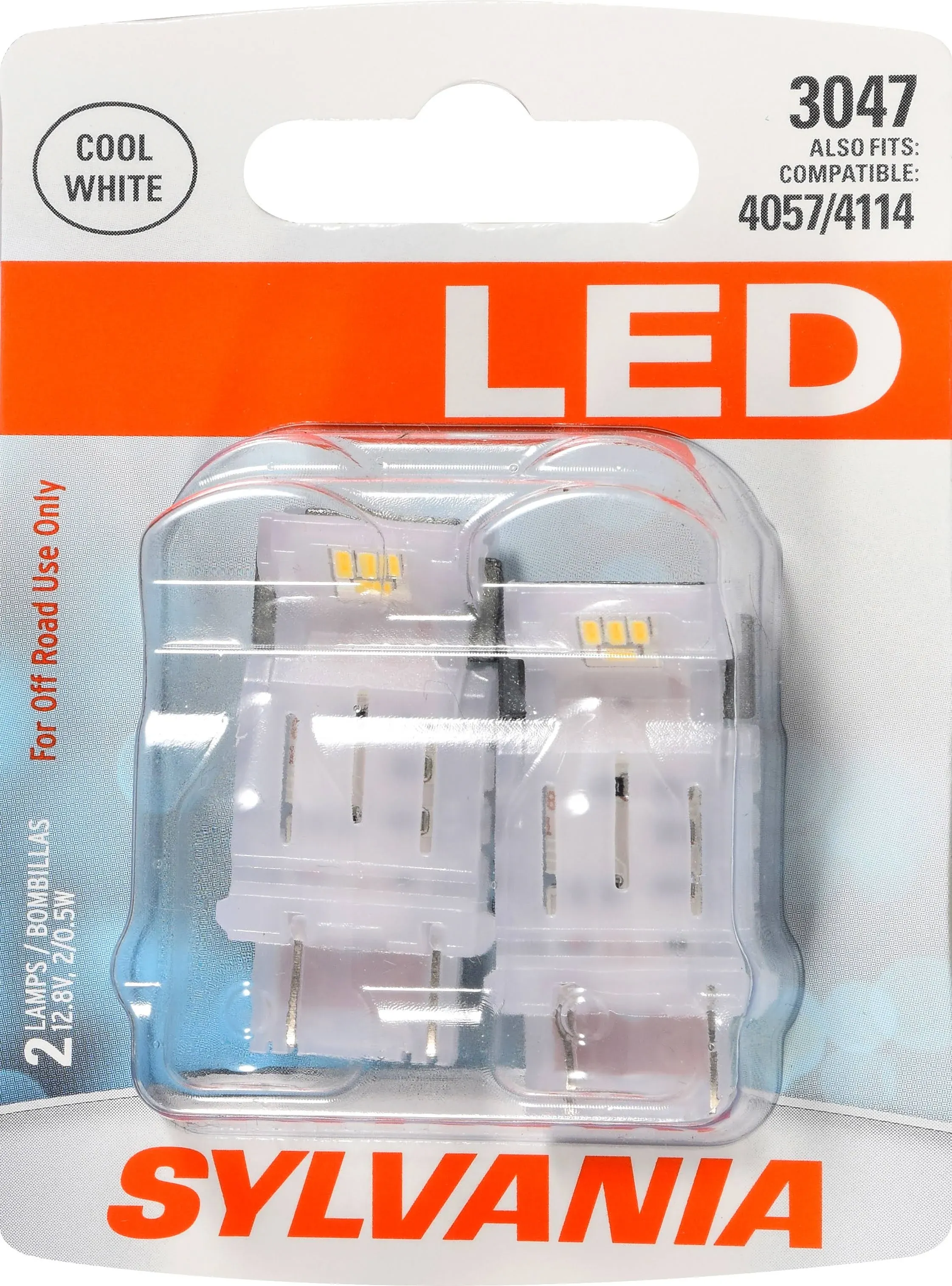 Sylvania 3047 White LED Bulb Contains 2 Bulbs