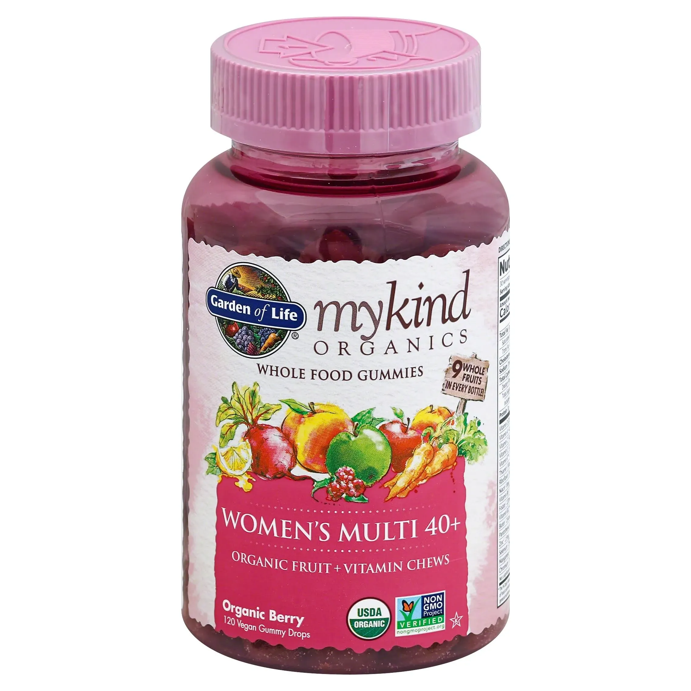 Garden of Life Mykind Organics Women's Gummy, Organic Berry - 120 count
