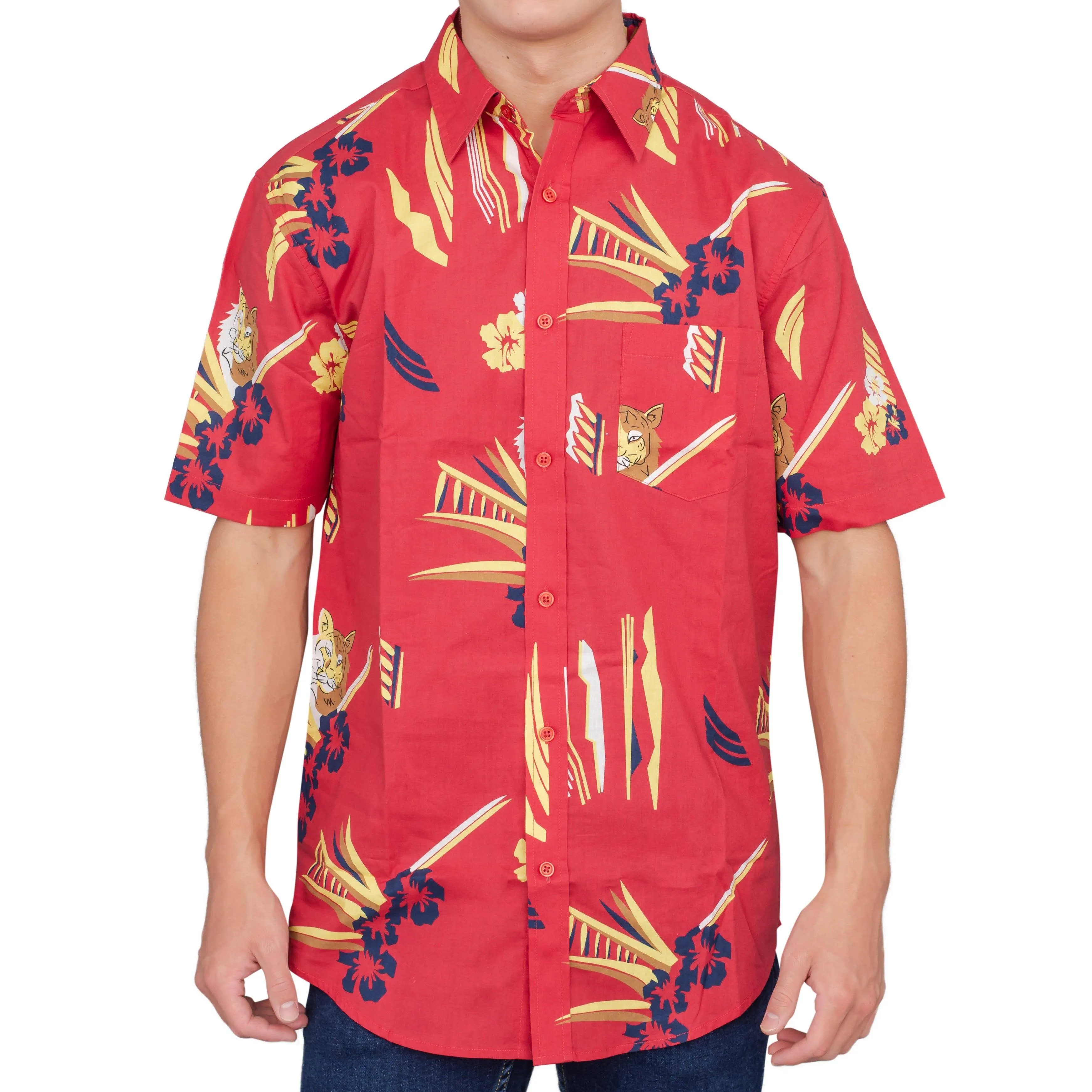 Scarface Tony Montana Hawaiian Adult Costume Button Up Shirt