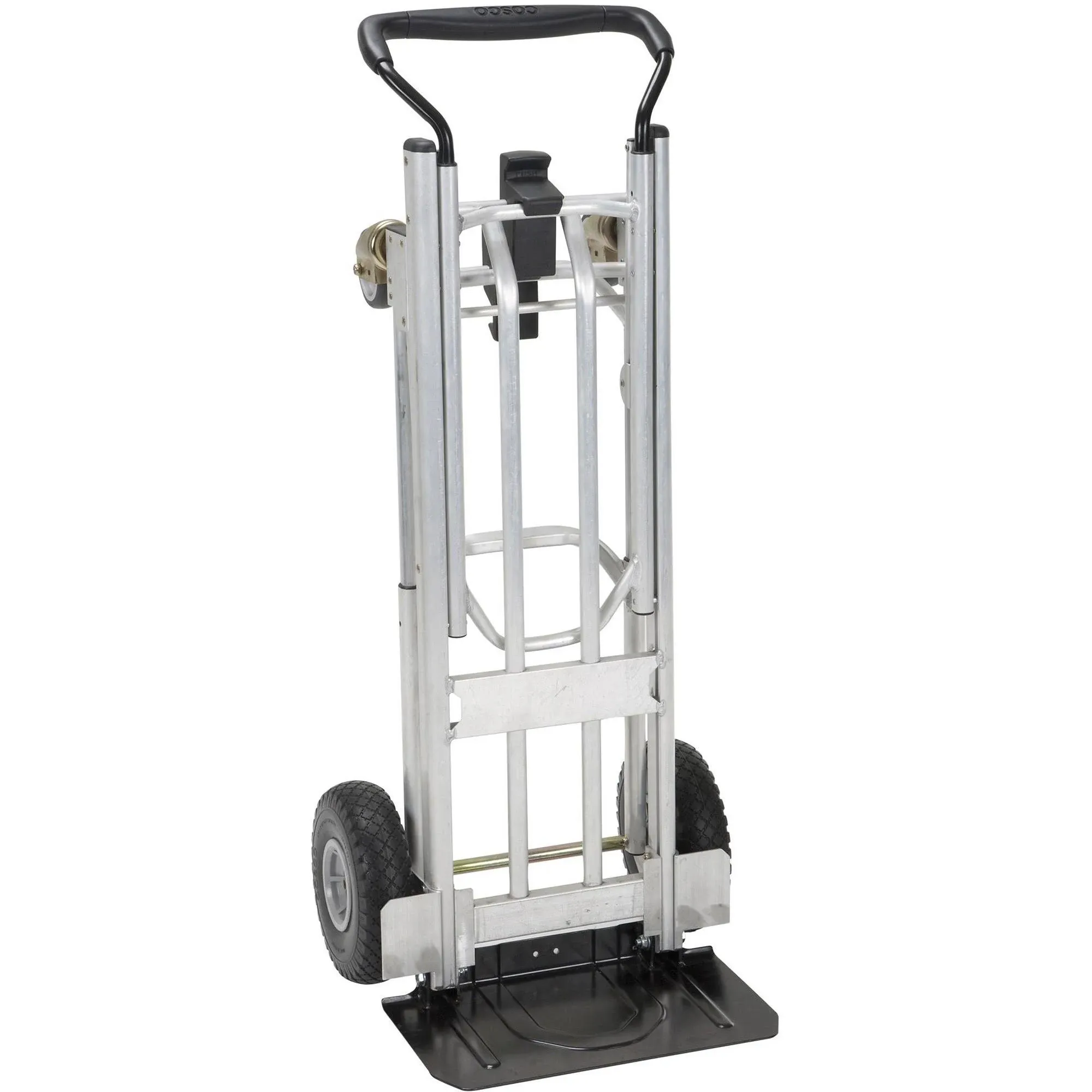 Folding Series 1000 lbs. 4-in-1 Hand Truck/ Assisted Hand Truck/ Cart/ Platform Cart with Flat-Free Wheels