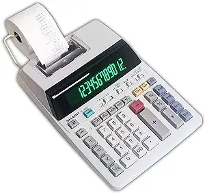 Sharp EL-1801V Ink Printing Calculator, Fluorescent Display, AC, Off-White 