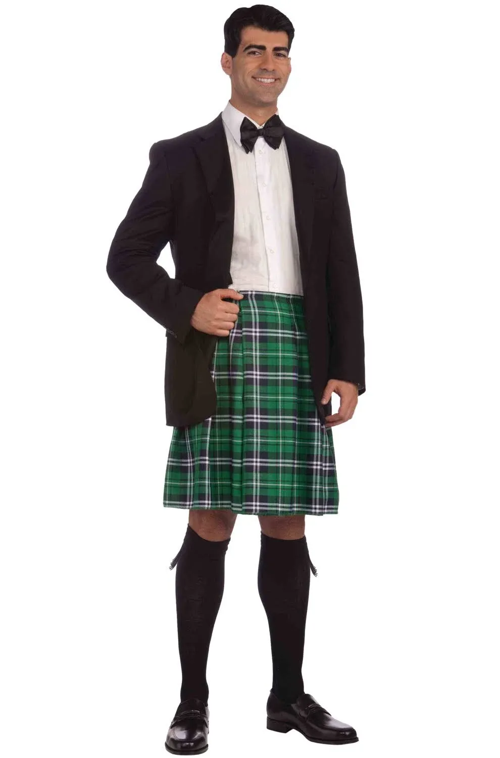 Forum Novelties Halloween Men's Gentleman Kilt Costume, Green, One Size