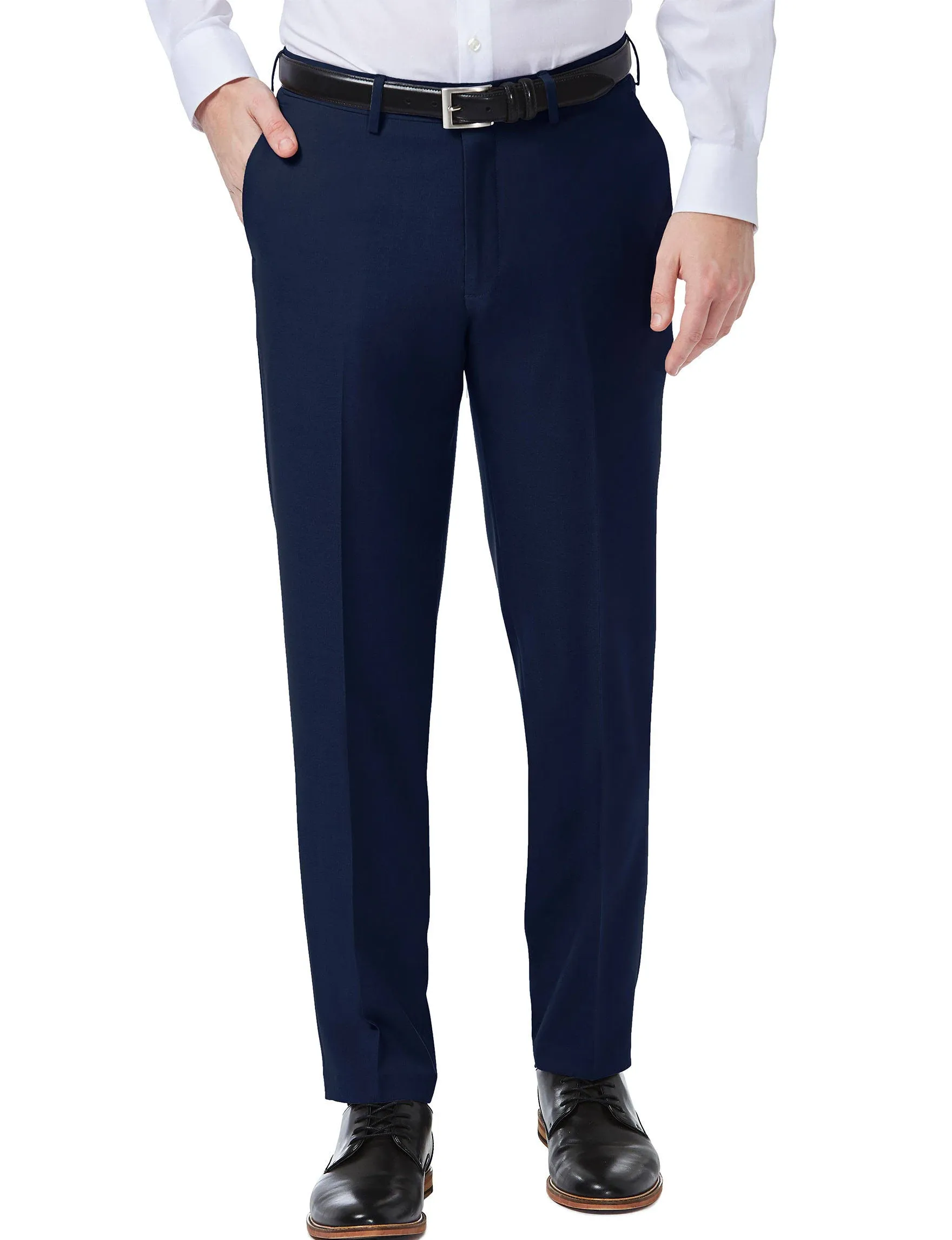 Haggar Men's Premium Comfort Dress Slim Fit Flat Front Pant